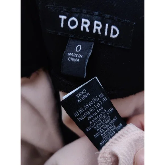 Torrid Black & Nude Lined Floral Lace w/ Chiffon Hem Skirt Size Large or 0X - Picture 10 of 10